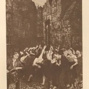 Käthe Kollwitz | Dans omkring guillotinen 2 - 1925 | Indrammet kunsttryk | Realisme