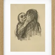 Käthe Kollwitz – Tod wird als Freund erkannt 1934 | Giclée Kunstdruck gerahmt