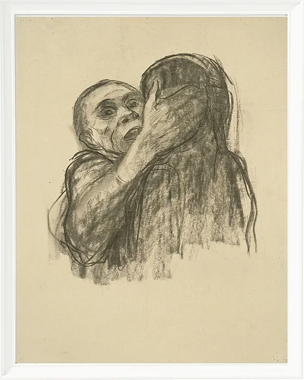 Käthe Kollwitz – Tod wird als Freund erkannt 1934 | Giclée Kunstdruck gerahmt