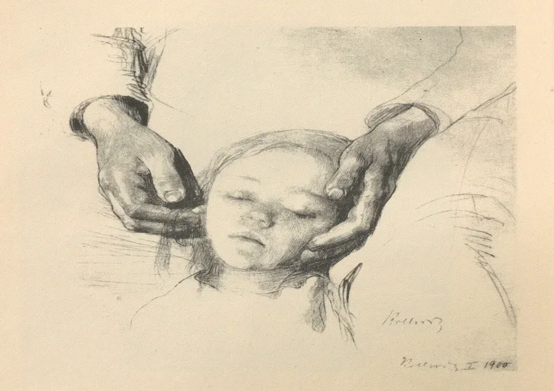 Käthe Kollwitz | Trampet 1 - 1925 | Indrammet kunsttryk | Realisme