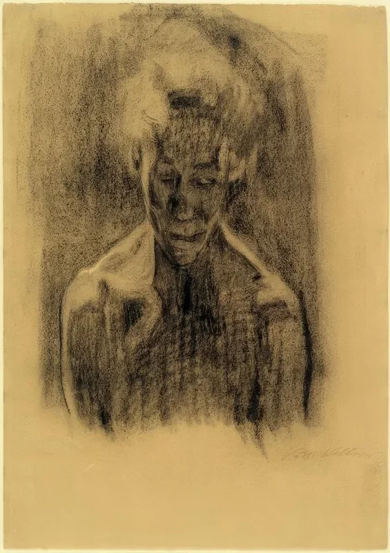 Käthe Kollwitz | Halvnøgen kvinde – 1903 | Indrammet kunsttryk | Realisme