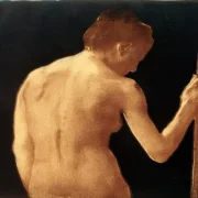 Käthe Kollwitz | Kvinderyg, nøgen (delvis) – 1901 | Indrammet kunsttryk | Realisme