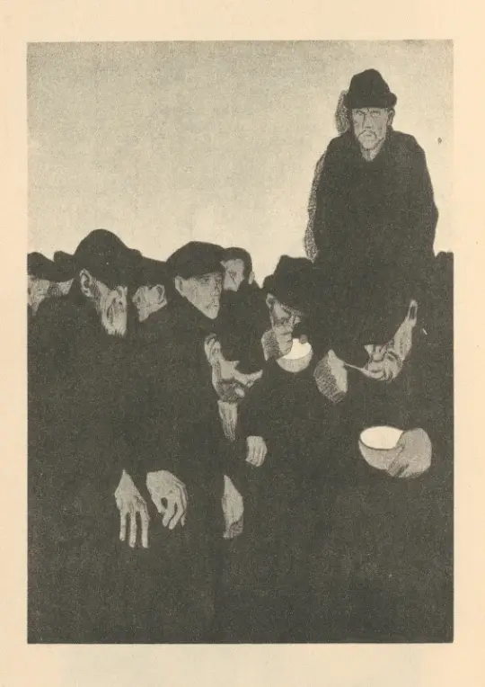 Käthe Kollwitz | Zeichnungen‎ ‎für‎ ‎den‎ ‎Simplizissimus 6 - 1925 | Gerahmter Kunstdruck | Realismus