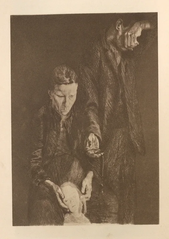 Käthe Kollwitz | Trampet 3 - 1925 | Indrammet kunsttryk | Realisme