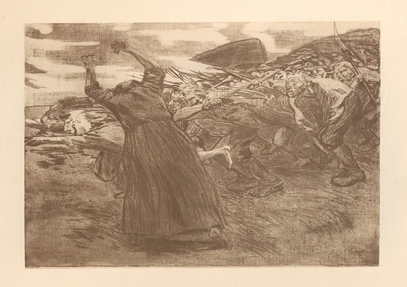 Käthe Kollwitz | Tilhører 'Bondekrigen' 13 - 1925 | Indrammet kunsttryk | Realisme
