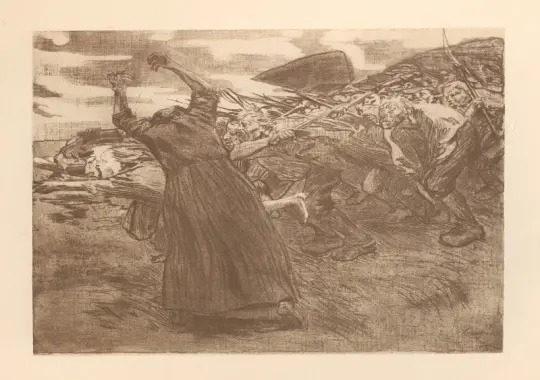 Käthe Kollwitz | Tilhører 'Bondekrigen' 13 - 1925 | Indrammet kunsttryk | Realisme