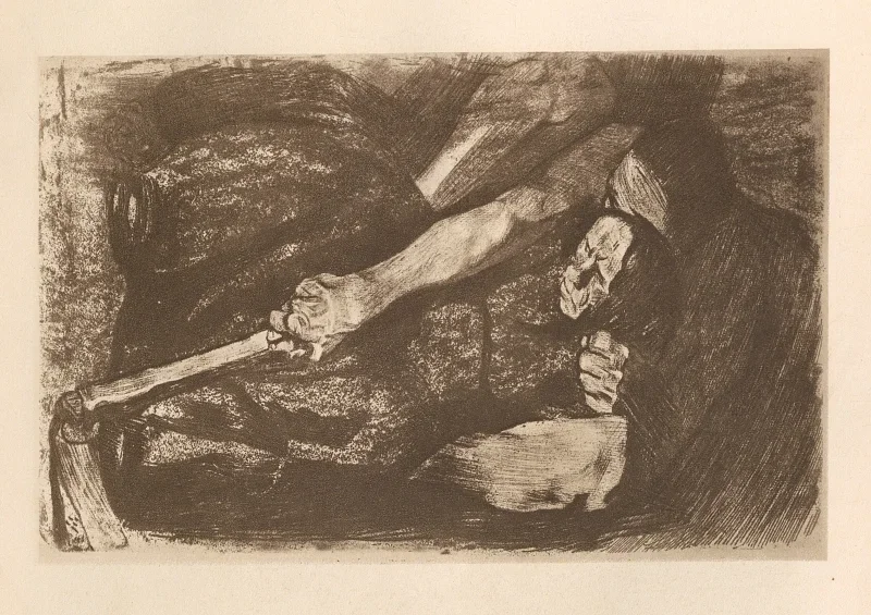Käthe Kollwitz | Tilhører 'Bondekrigen' 4 - 1925 | Indrammet kunsttryk | Realisme