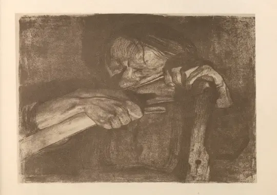 Käthe Kollwitz | Zum‎ ‎’Bauernkrieg’‎ ‎gehörig 8 - 1925 | Gerahmter Kunstdruck | Realismus