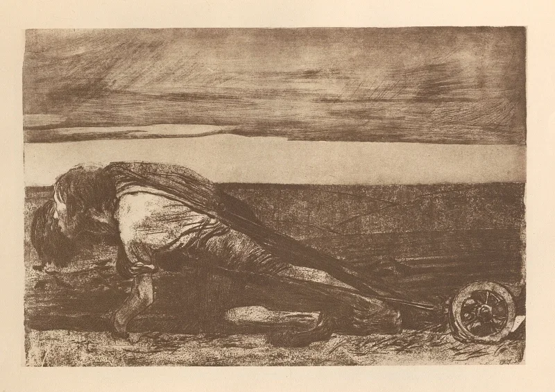 Käthe Kollwitz | Tilhører 'Bondekrigen' 10 - 1925 | Indrammet kunsttryk | Realisme