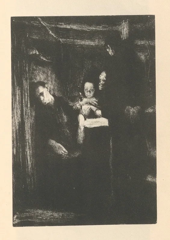 Käthe Kollwitz | Tilhørte 'Væveroprøret' 15 - 1925 | Indrammet kunsttryk | Realisme