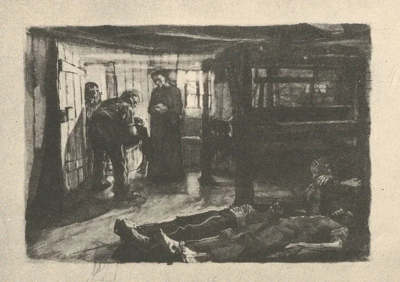 Käthe Kollwitz | Tilhørte 'Væveroprøret' 3 - 1925 | Indrammet kunsttryk | Realisme
