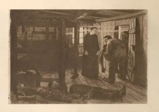 Käthe Kollwitz | Tilhørte 'Væveroprøret' 8 - 1925 | Indrammet kunsttryk | Realisme
