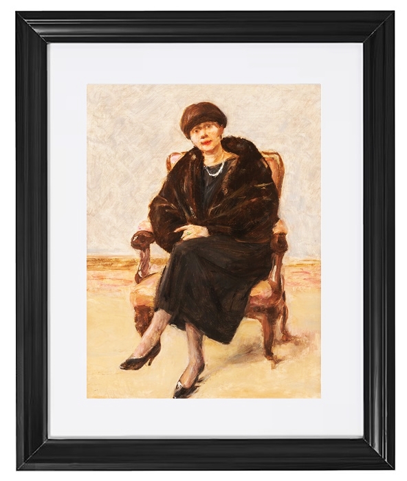 Portrait of Lola Leder in fur coat - 1922