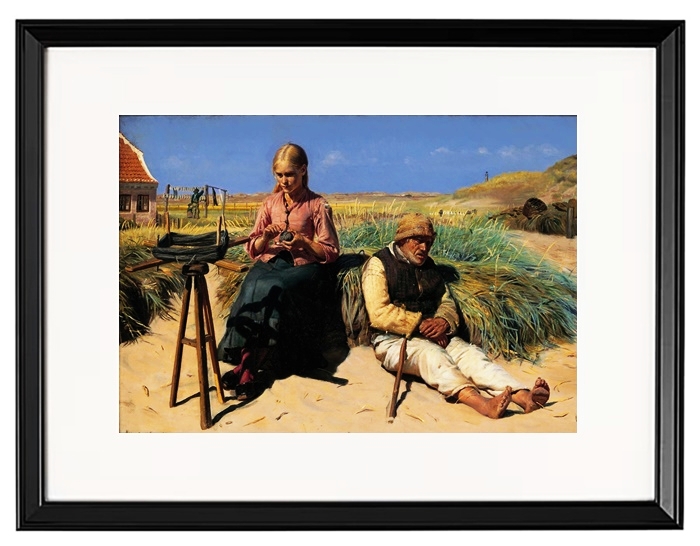 Blind Kristian and Tine among the dune - 1880