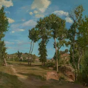 Landschaft am Fluss Lez - 1870