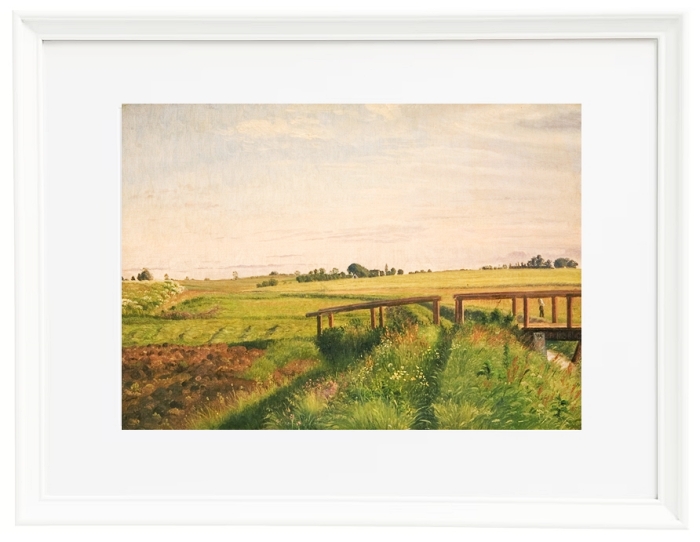 Field landscape with a bridge - 1858