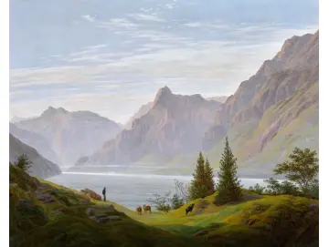 Landschaft mit Gebirgssee - 1810