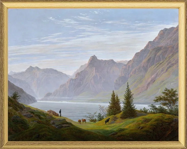 Landschaft mit Gebirgssee - 1810