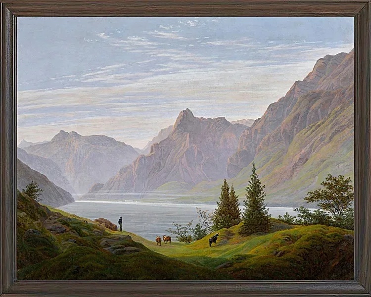 Landschaft mit Gebirgssee - 1810