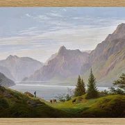 Landschaft mit Gebirgssee - 1810