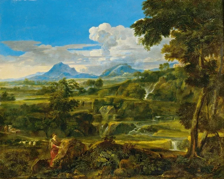 Landschaft mit Hirten - 1868
