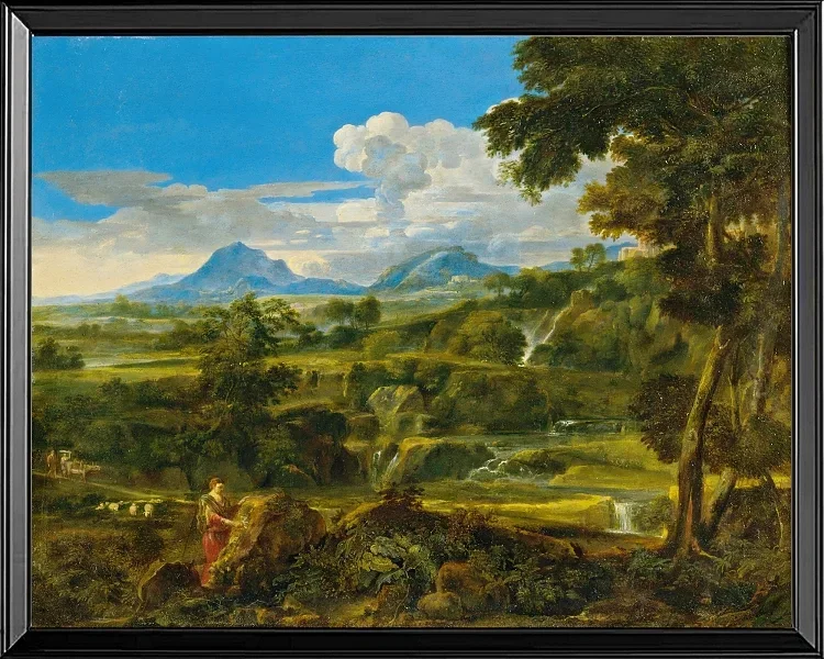 Landschaft mit Hirten - 1868