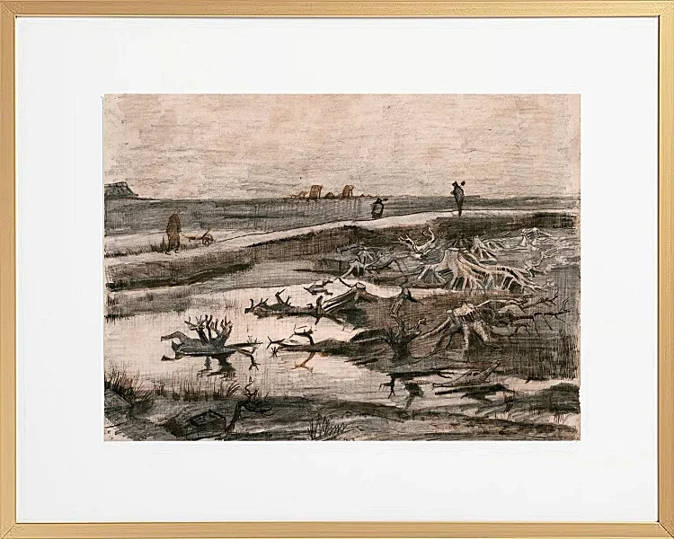 Landskab med mosestammer - 1883