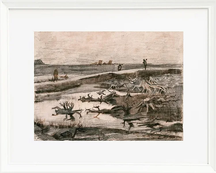 Landskab med mosestammer - 1883
