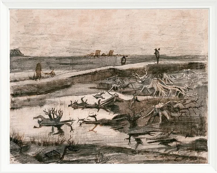 Landskab med mosestammer - 1883