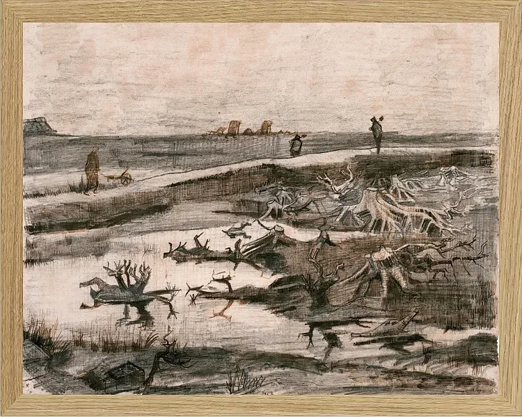 Landskab med mosestammer - 1883