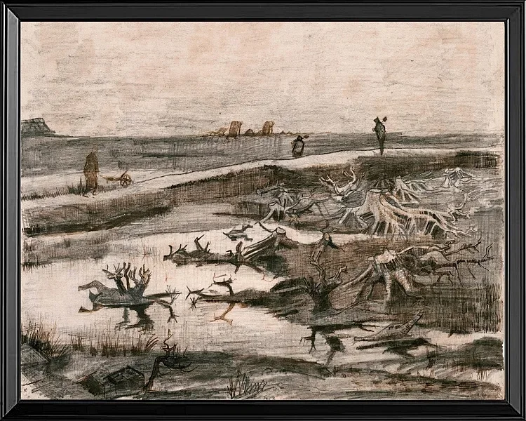 Landskab med mosestammer - 1883