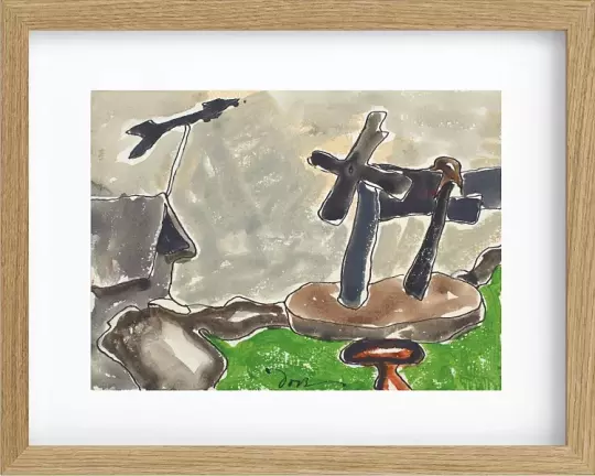 Landschaft mit Wetterfahne - 1935