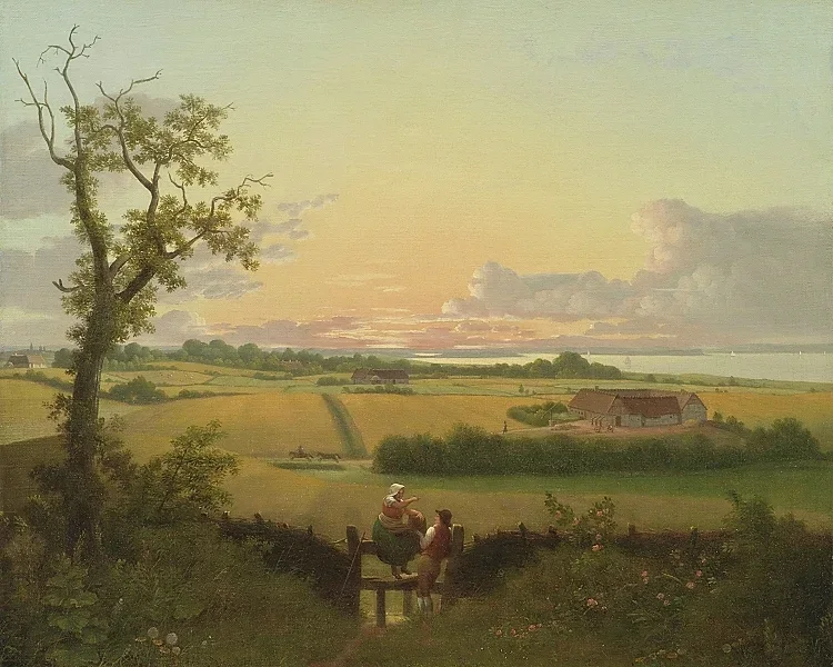 Landschaft mit Zaun, Insel Mon - 1810