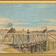 Landschaft mit einer Brücke bei Mosbjerg - 1833
