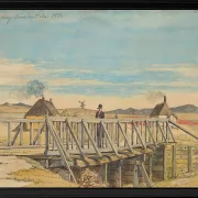 Landschaft mit einer Brücke bei Mosbjerg - 1833