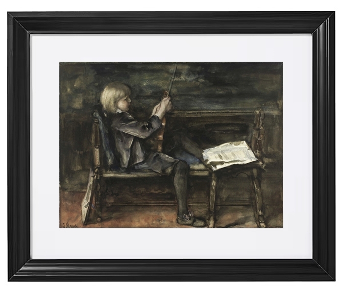 Porträt von Willem Matthijs Maris mit Violine - 1872