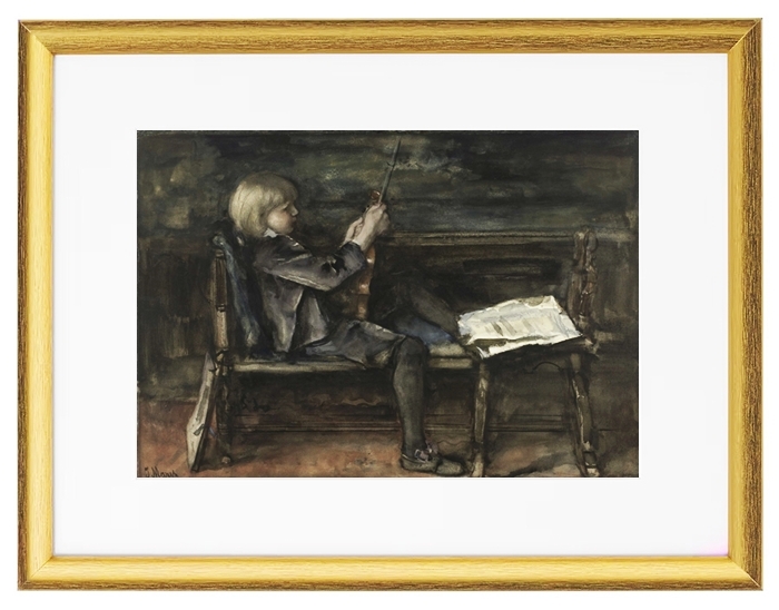 Porträt von Willem Matthijs Maris mit Violine - 1872