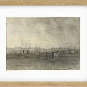 Landschaft mit pflügendem Bauern - 1847