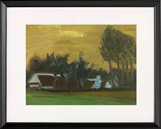 Landschaft mit schwarzen italienischen Pappeln – 1942