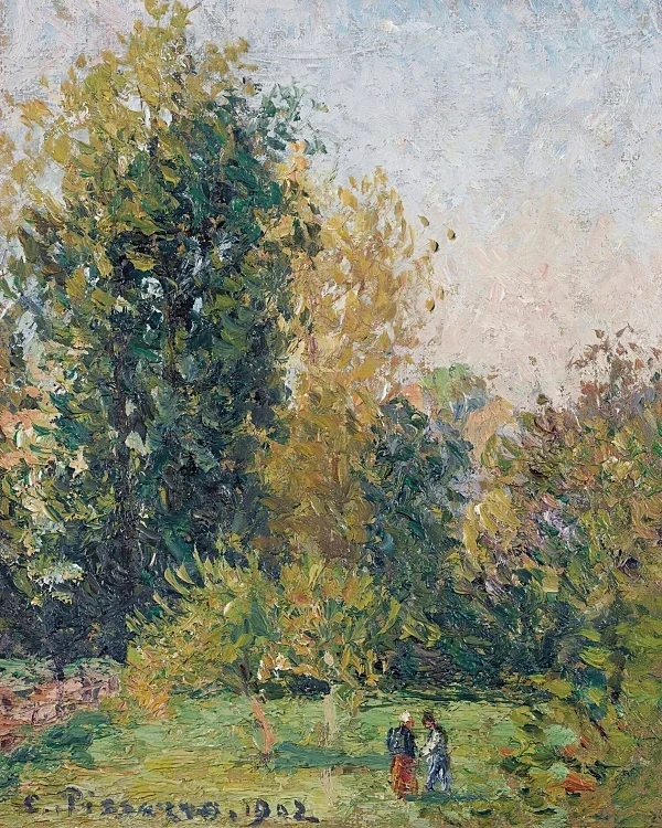 Landschaft mit zwei Figuren, Éragny, Herbst - 1902
