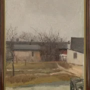 Laurits Andersen Ring | Bag udhusene - 1901 | Indrammet kunsttryk | Realisme