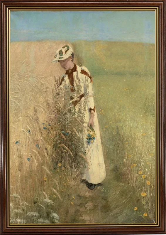 Laurits Andersen Ring | Fru Johanne Wilde - 1890 | Indrammet kunsttryk | Realisme