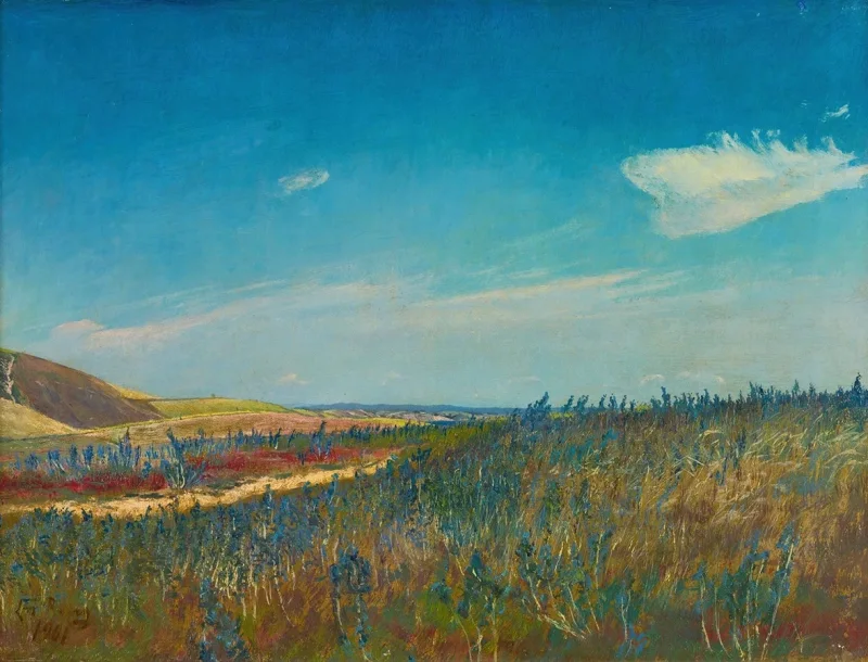 Laurits Andersen Ring – Aussicht in der Nähe von Karrebaeksminde in Nordseeland 1901 | Giclée Kunstdruck gerahmt