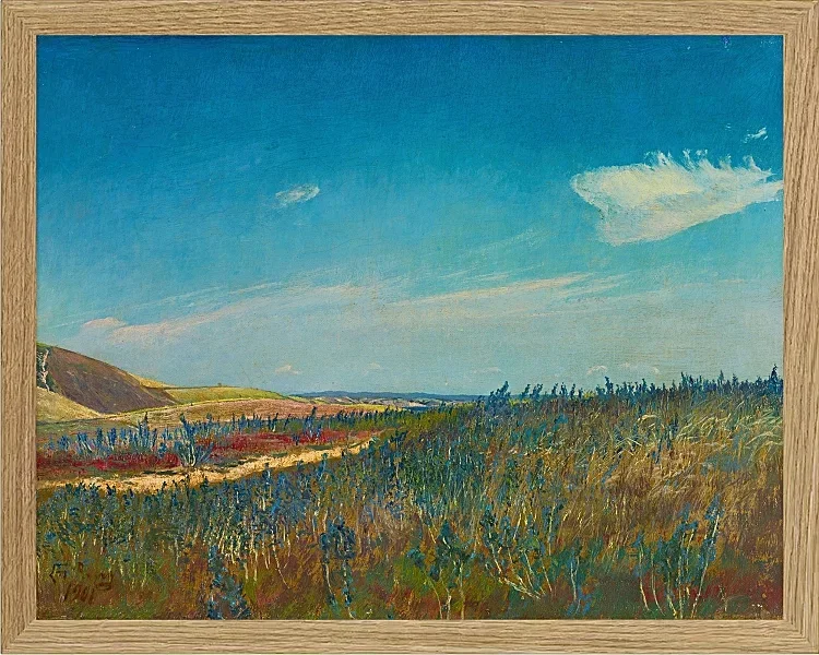 Laurits Andersen Ring – Aussicht in der Nähe von Karrebaeksminde in Nordseeland 1901 | Giclée Kunstdruck gerahmt