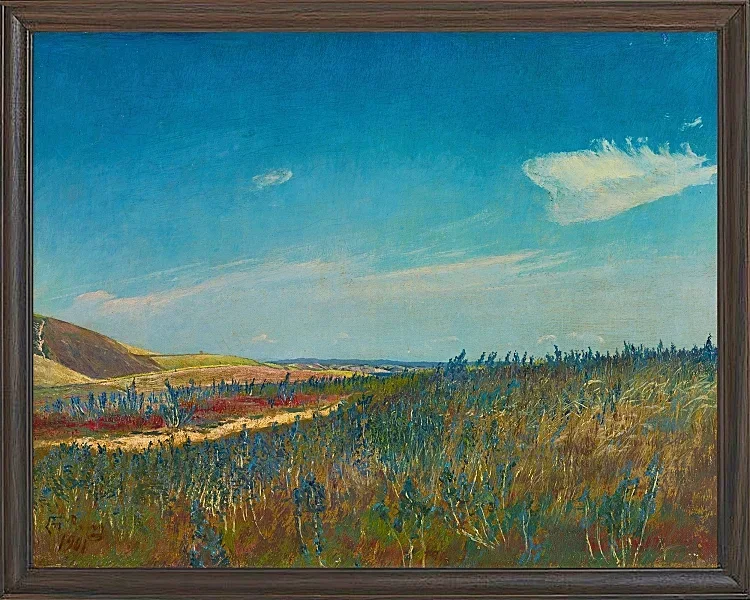 Laurits Andersen Ring – Aussicht in der Nähe von Karrebaeksminde in Nordseeland 1901 | Giclée Kunstdruck gerahmt