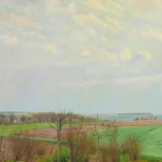 Laurits Andersen Ring | Blick auf den Roskilde Fjord, Vorfrühling – 1903 | Gerahmter Kunstdruck | Realismus