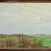 Laurits Andersen Ring | Blick auf den Roskilde Fjord, Vorfrühling – 1903 | Gerahmter Kunstdruck | Realismus