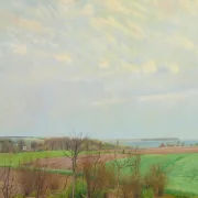 Laurits Andersen Ring – Blick auf den Roskilde Fjord, Vorfrühling 1903 | Giclée Kunstdruck gerahmt