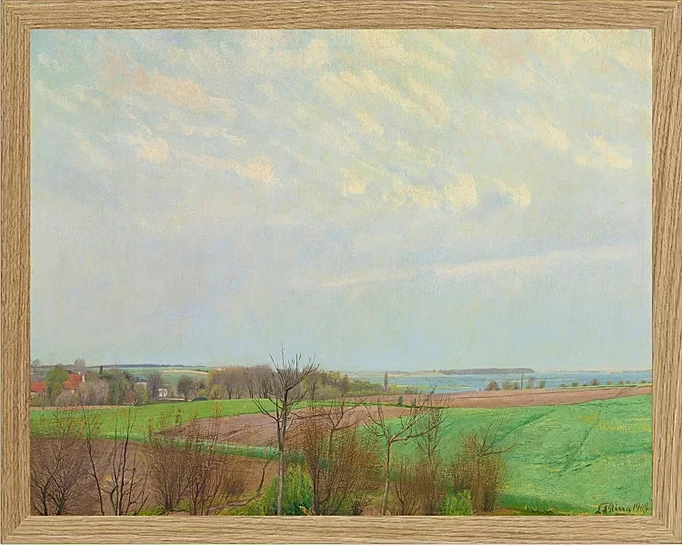 Laurits Andersen Ring – Blick auf den Roskilde Fjord, Vorfrühling 1903 | Giclée Kunstdruck gerahmt
