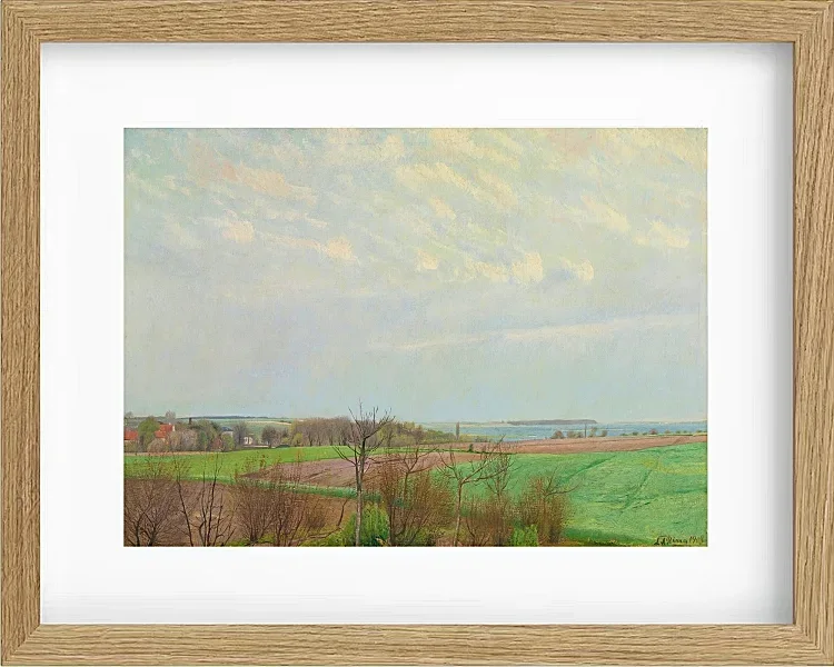 Laurits Andersen Ring – Blick auf den Roskilde Fjord, Vorfrühling 1903 | Giclée Kunstdruck gerahmt